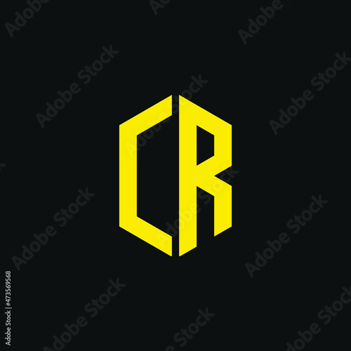 CR letter logo vector template Creative modern shape colorful monogram Circle logo company logo CR logo
