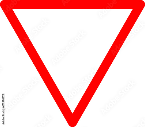 triangle road sign give away