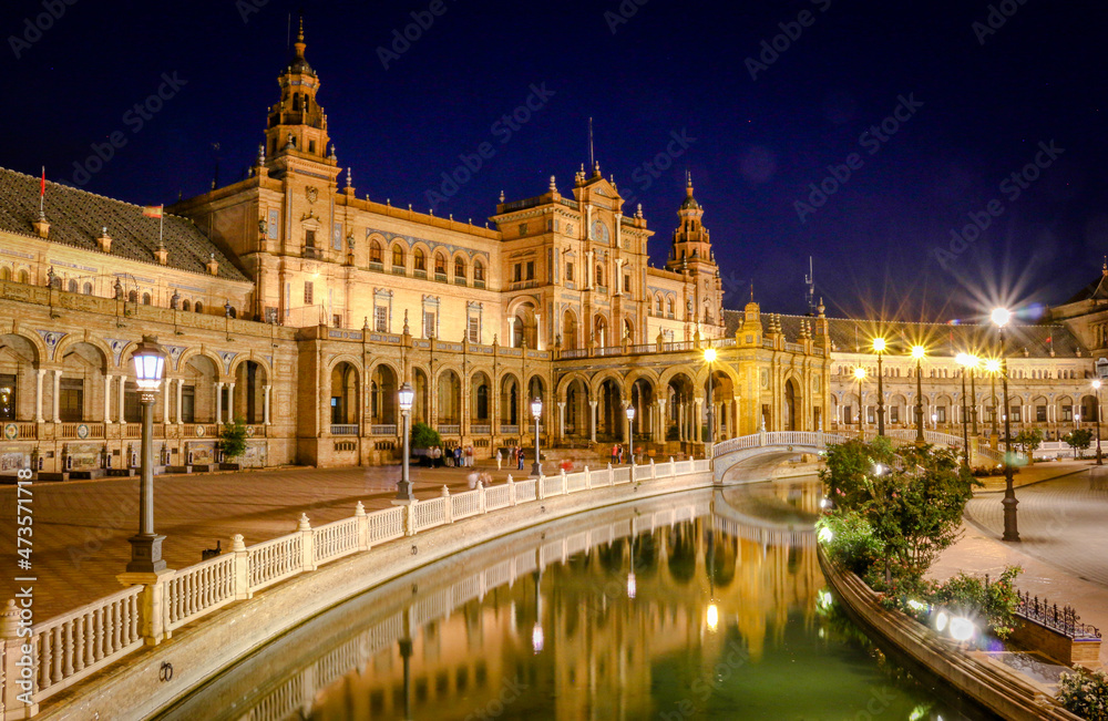 View from Plaza de España, a picturesque plaza in Seville
