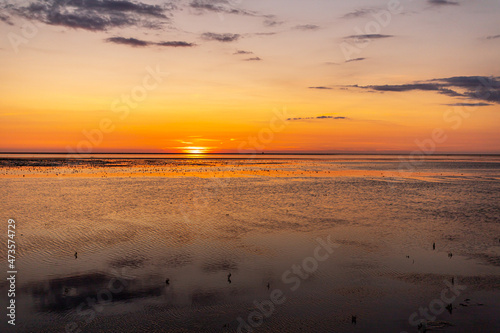 Strand von Westerheversand im Sonnenuntergang © AlexWolff68