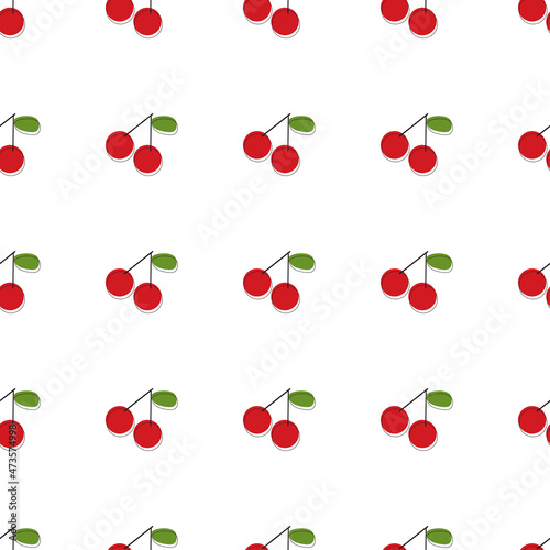 Cherry berries pattern summer