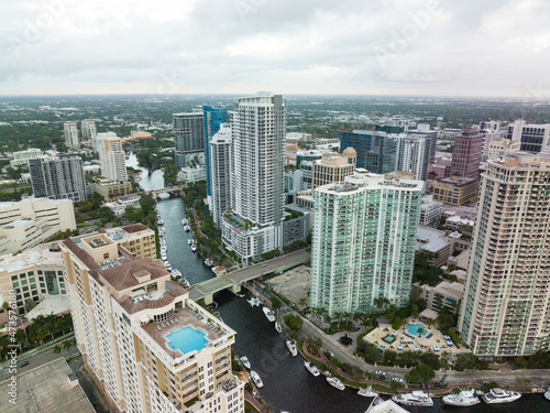 downtown cityscape of fort lauderdale in south florida metropolis