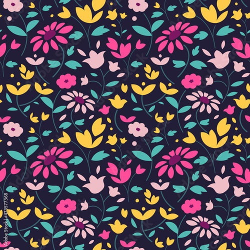 Floral pattern background with beautiful flower.