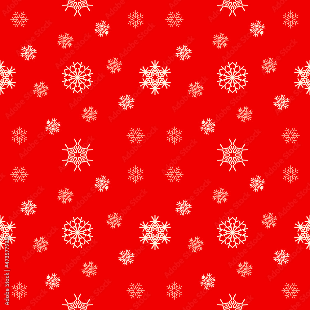 Christmas snowflakes seamless pattern for winter holidays Christmas snowflakes seamless pattern for winter holidays