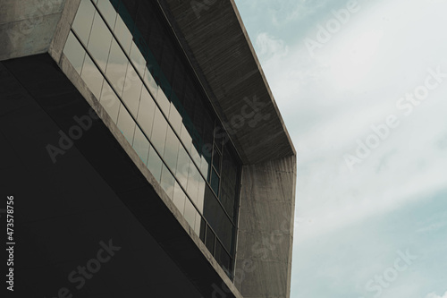 modern office building with sky