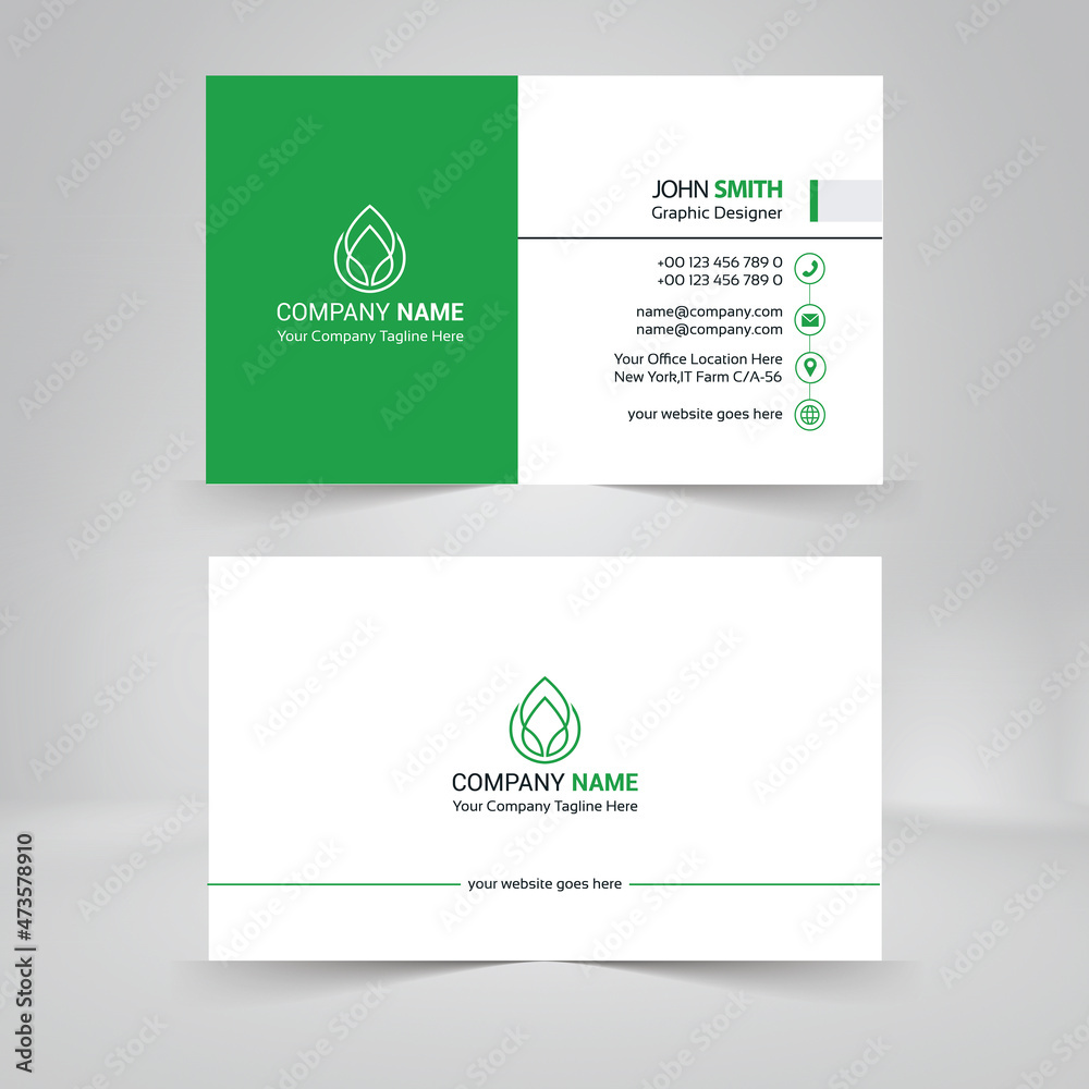 Professional Green Business card Template Professional Green Business card Template