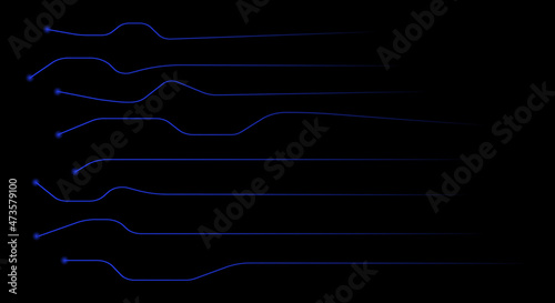 technological background with lines. blue technology circuit lines. vector illustration