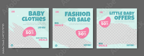 Baby shop fashion for social media posts
