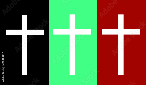 christian cross creative logo isolated background vector