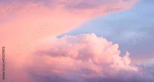 Papier peint Moody sky with clouds at sunset, background