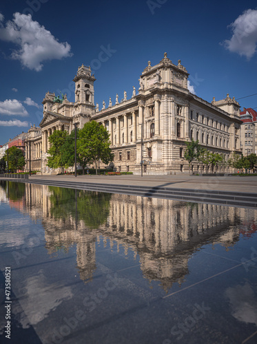 Iconic building of Etnography Museum in Budapest, Hungary