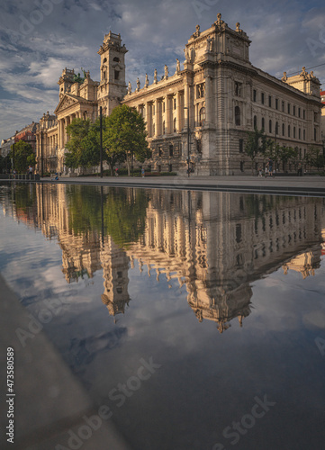 Iconic building of Etnography Museum in Budapest, Hungary