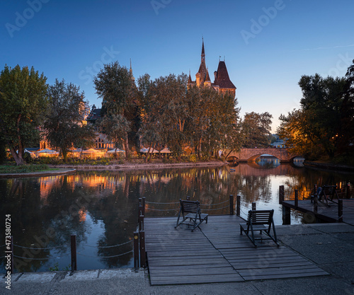 View on Vajdahunyad castle ...
