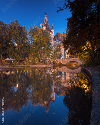 View on Vajdahunyad castle ...