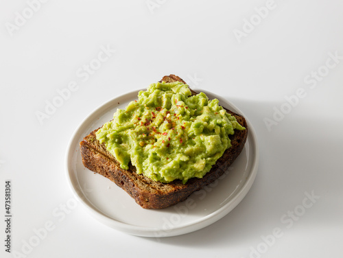 Avocado toast on whole grain sandwich bread