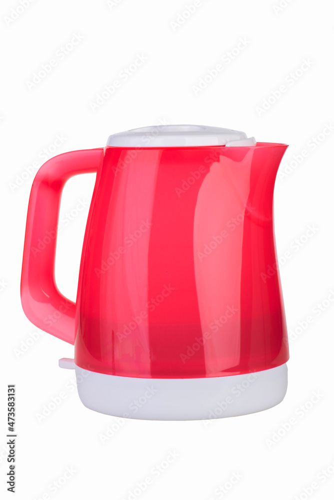 Red and white electric kettle Red and white electric kettle