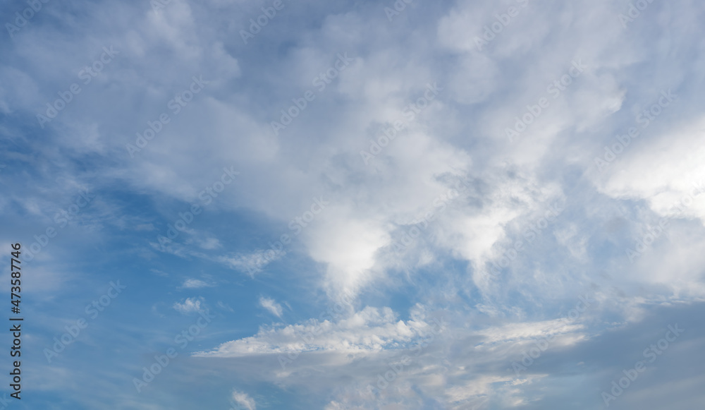 Looking view clouds in blue sky background Looking view clouds in blue sky background
