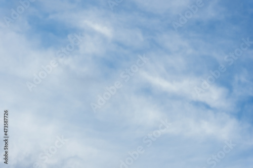 Shot of Clouds on a Clear Blue Sky for Tranquility