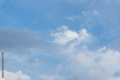 Looking view clouds in blue sky background