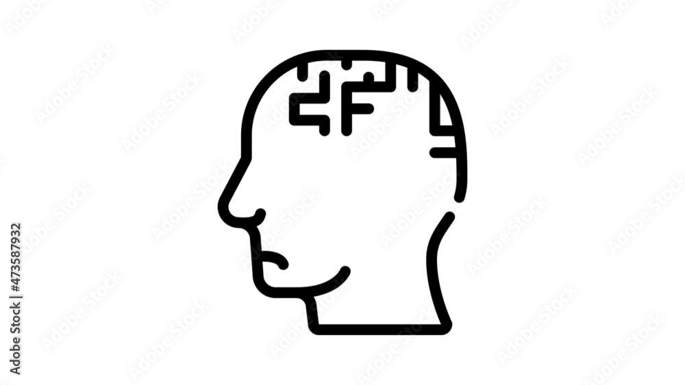 labyrinth neurosis animated line icon labyrinth neurosis sign. isolated on white background labyrinth neurosis animated line icon labyrinth neurosis sign. isolated on white background