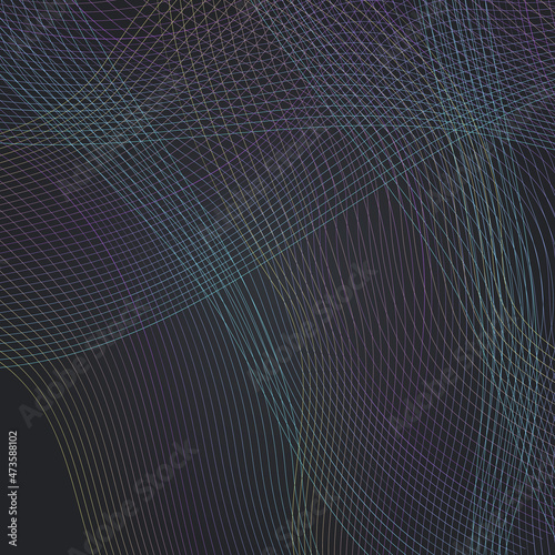 Neon Blend Effect Vector Black Background.