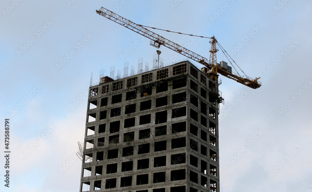 Construction of a residential high building Construction of a residential high building