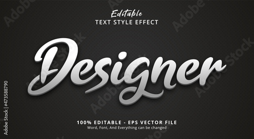 Editable text effect, Designer text effect template