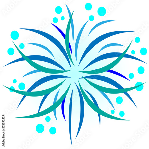 picture illustration of festive colored fireworks 
