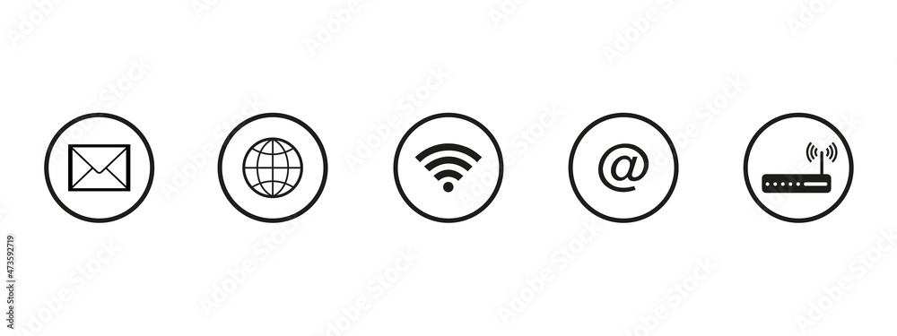 A set of Internet icons. Vector image. A set of Internet icons. Vector image.