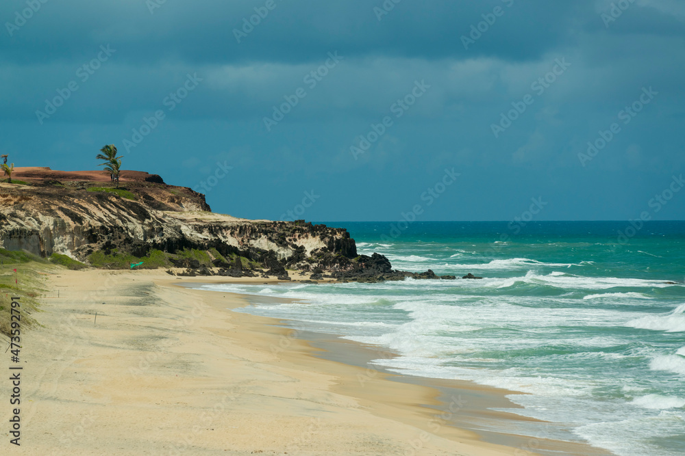 Minas beach, Tibau do Sul, near Pipa and Natal beach, State of Rio Grande do Norte, Brazil on January 27, 2021.