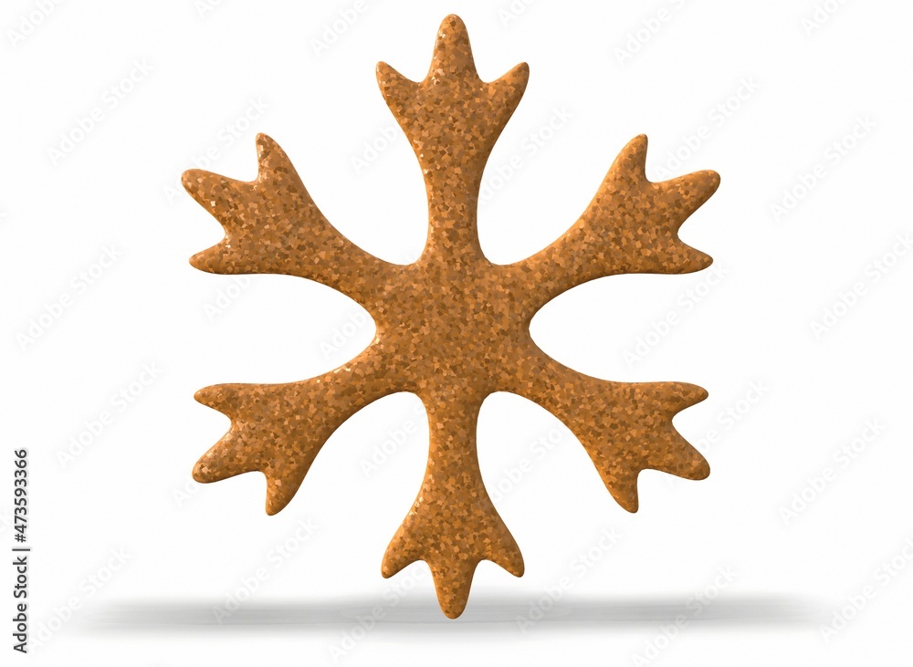 color Snowflake on the white background 3d-rendering color Snowflake on the white background 3d-rendering