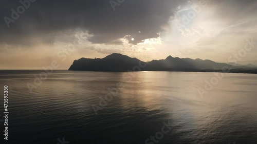 Sunset over the sea
