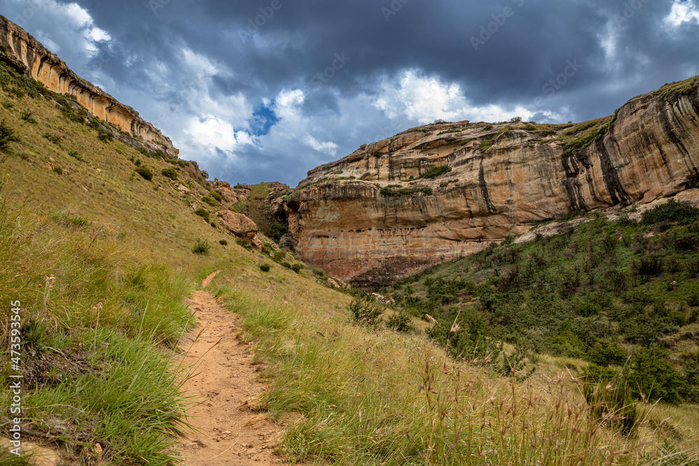 Footpath leading to a mountain Footpath leading to a mountain