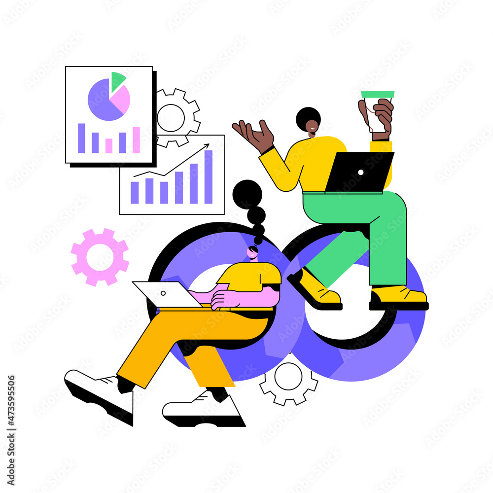 DevOps team abstract concept vector illustration. Software development ...