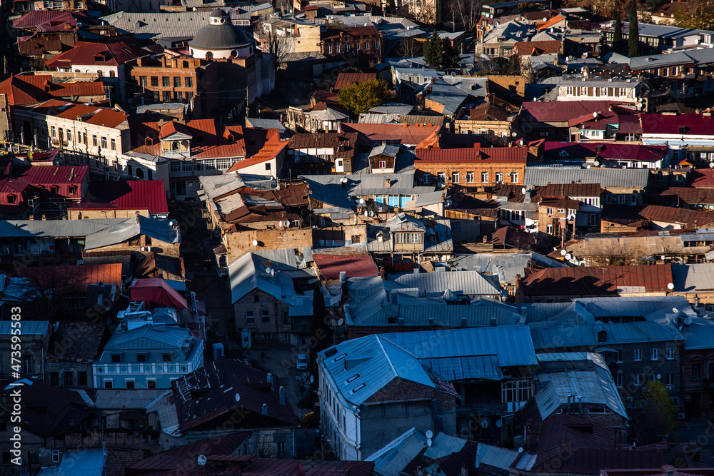 Fototapeta premium Panoramic of the city of tbilisi