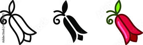lapageria icon , vector illustration