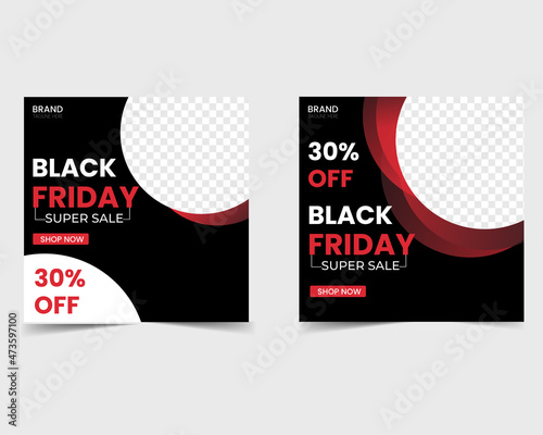 Black Friday sale banner template for Social media stories. Price off the discount background for web ads. Vector illustration.
