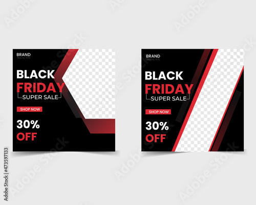 Black Friday sale banner template for Social media stories. Price off the discount background for web ads. Vector illustration.