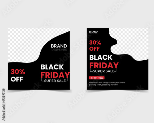 Black Friday sale banner template for Social media stories. Price off the discount background for web ads. Vector illustration.
