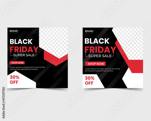 Black Friday sale banner template for Social media stories. Price off the discount background for web ads. Vector illustration.
