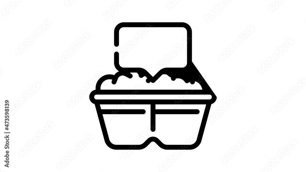 moisture content peat animated line icon moisture content peat sign. isolated on white background moisture content peat animated line icon moisture content peat sign. isolated on white background