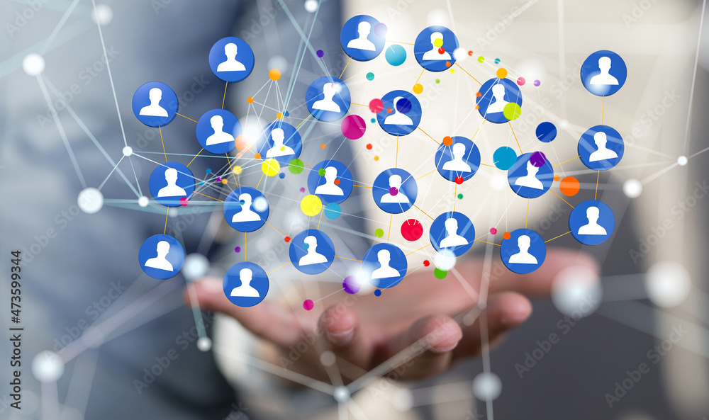 sphere network structure - abstract design connection design