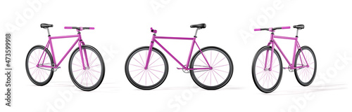 A fixed gear city bike isolated from the white background © Miquel