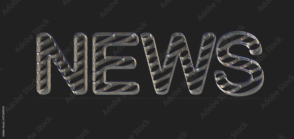 word News on digital background 3d