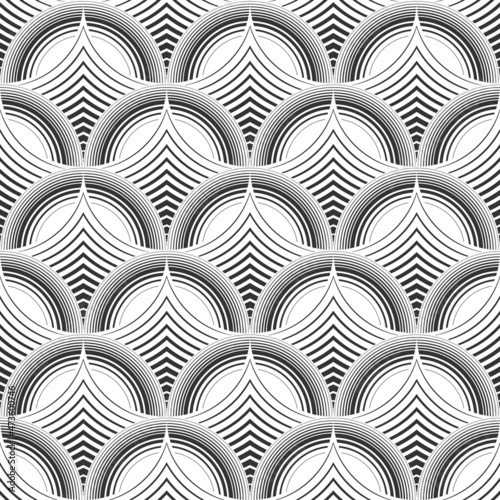 Abstract seamless gold pattern in Asian style.