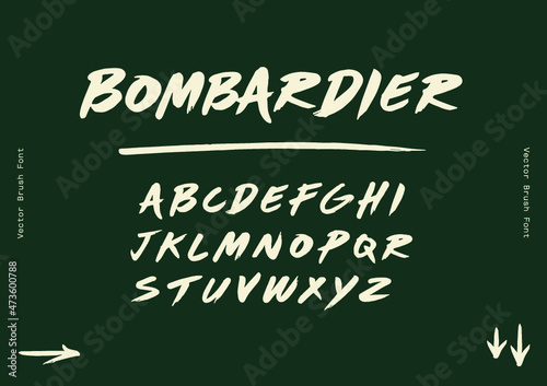 Bombardier Brush Font - Inspired by the nose art typography on WW2 aircrafts