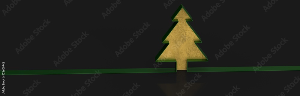 Merry christmas card banner with christmas tree Merry christmas card banner with christmas tree