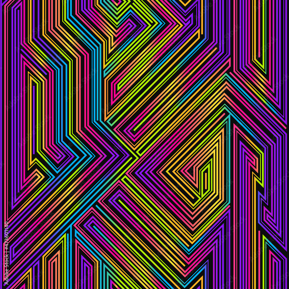Neon stripes seamless texture.