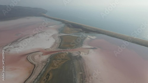 salt lake coast with beautiful patterns