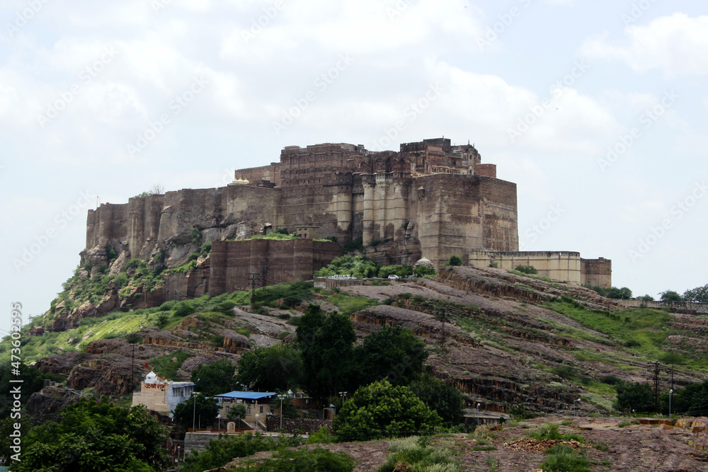 Mehrangarh Fort in Jodhpur town. India 